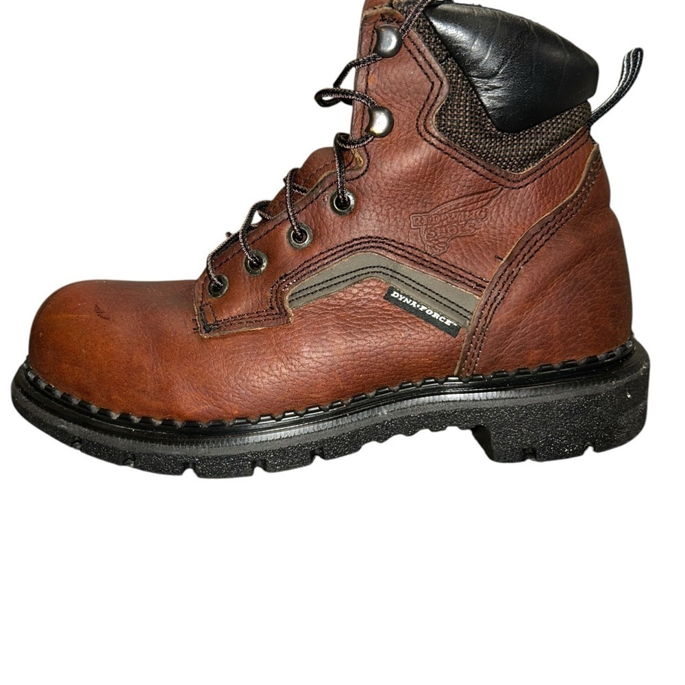 Red Wing Dyna-Force Mens Safety Toe Brown Leather Work Boots men Sz 6.5 women 8